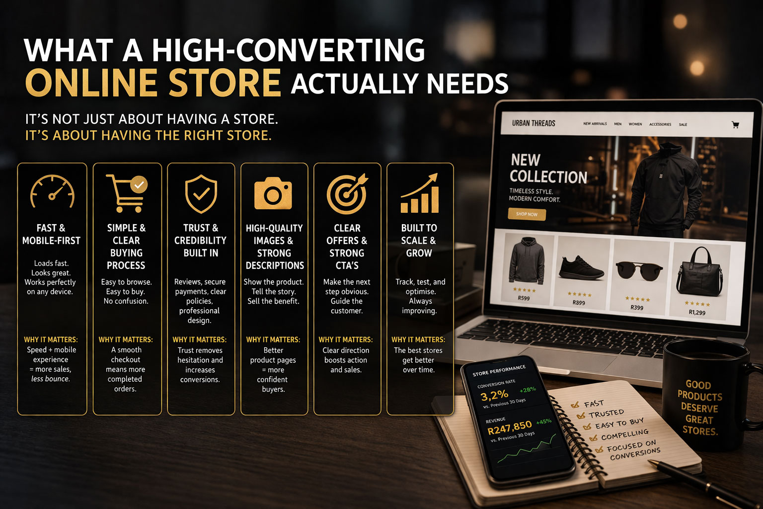 What a high-converting online store actually needs